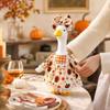 Porch Clothing Floral Turkey Outfit Set for Thanksgiving Yard Decor Holiday Costume for Outdoor Statue
