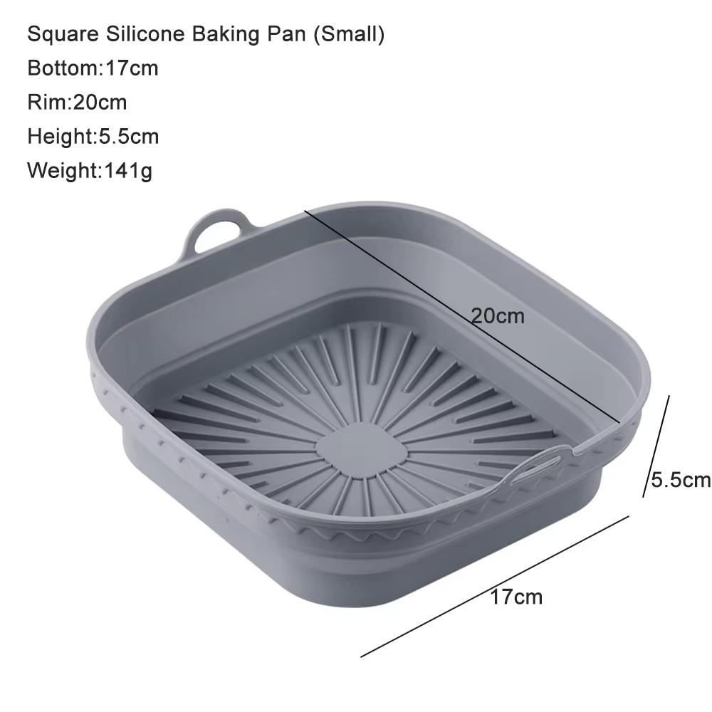 

20-23cm Square Silicone Mold for Air Fryer Large Kitchen Airfryers Accessories Utensils