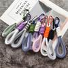 10PCS Luxury Braided Lanyard Fluorescent keychain Lanyard for keys Universal ornaments for bags rope pendant phone charm