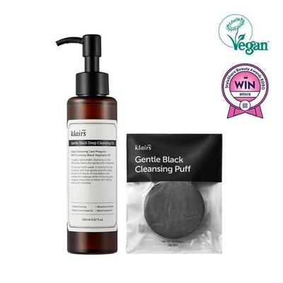Gentle Black Deep Cleansing Oil 150ml (puff Provided)