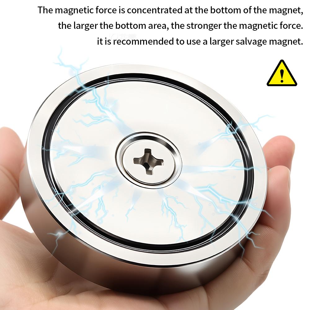 D16-D120mm Neodymium Fishing Hook N52 Heavy Duty Magnet Super Strong Neodymium Magnet  with Countersunk Hole Eyebolt