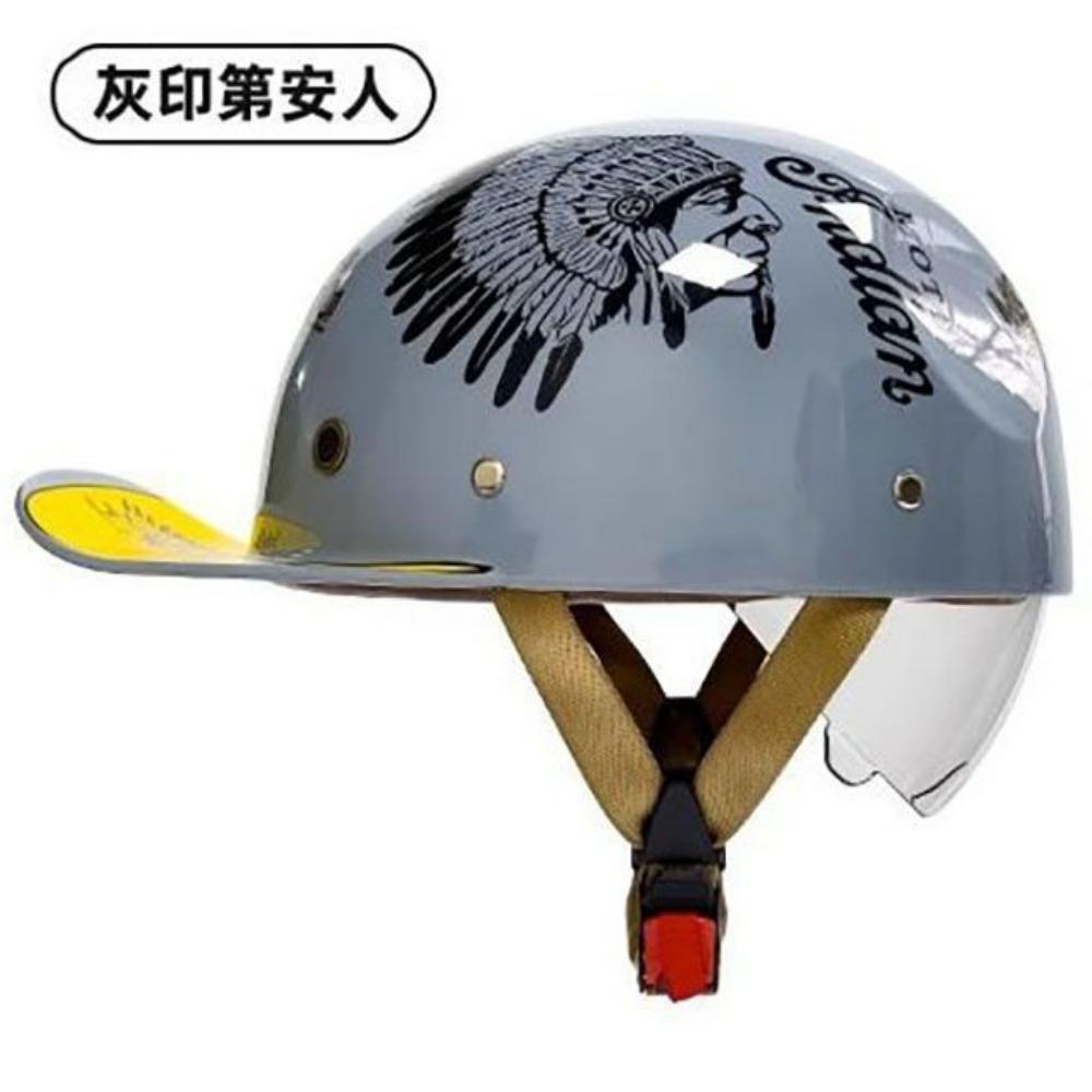 Classic Personality Vintage Summer Scalp Helmet Harley Unisex Locomotive Half Helmet Motorcycle Riding Electric Car Helmet