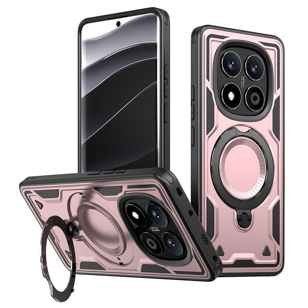 

For Xiaomi Redmi Note 14 Pro+ 5G/14 Pro 5G/14 Pro 4G/Poco X7 5G Magnetic Case Military Protection PC+TPU Kickstand Phone Cover G