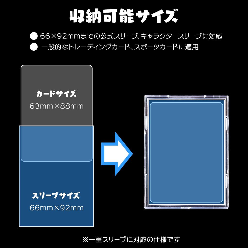 Slim Card Loader UV Fits Regular Size 66x92mm Official Cards with 63x88mm Slim Card Pokemon Card Full Trading Card Card Sleeves (40-Pack) Protection,