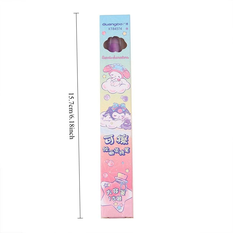 20pcs Sanrio Large Capacity Erasable Painting Highlighter Cute Kuromi Melody Color Pen Student Marker Stationery Gift Comfortable Grip Station