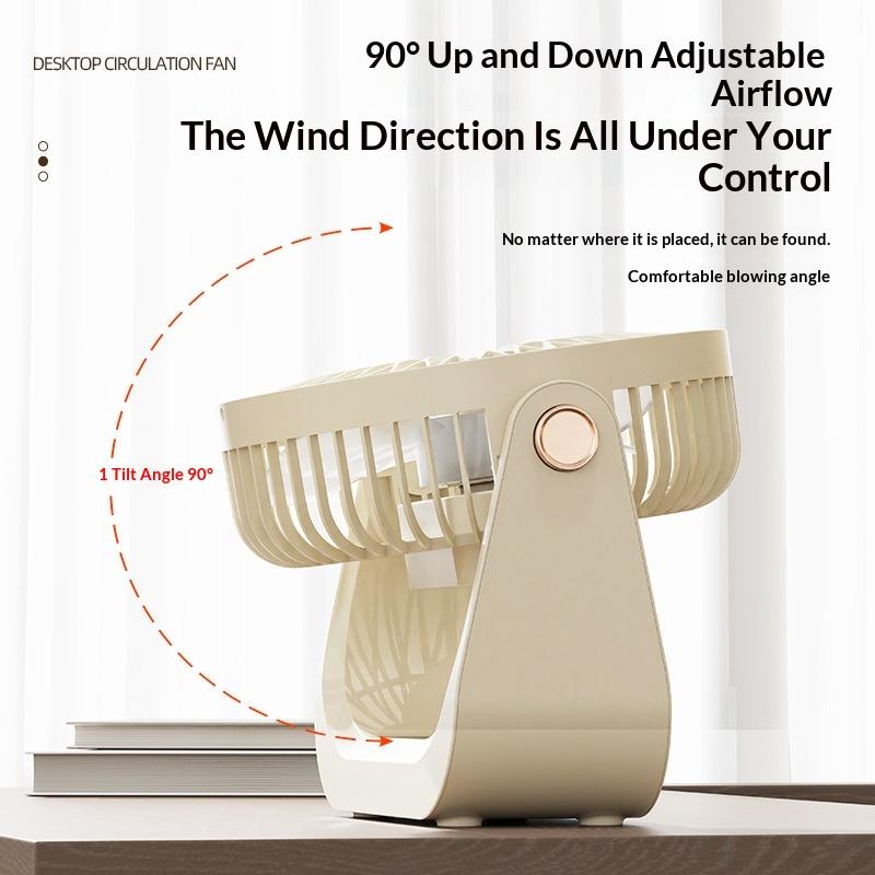 Desk Fan, Dormitory Fan, Office Fan, Portable Small Desktop Wall-Mounted USB Charging Fan Small Fan Mini Fan