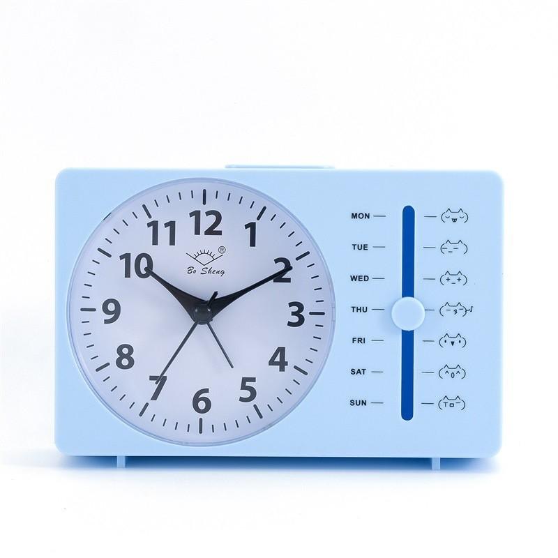 Student Quartz Alarm Clock With Silent Sweep Movement For Study Desk And Bedroom Use