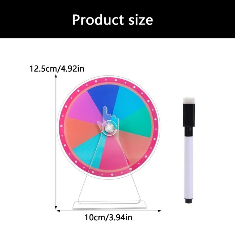 Erasable Reusable Fortune Wheel Fortune Party Turn Plate Lucky Draws Rotating Wheel Tabletop Prize Turn Plate Easy To Use