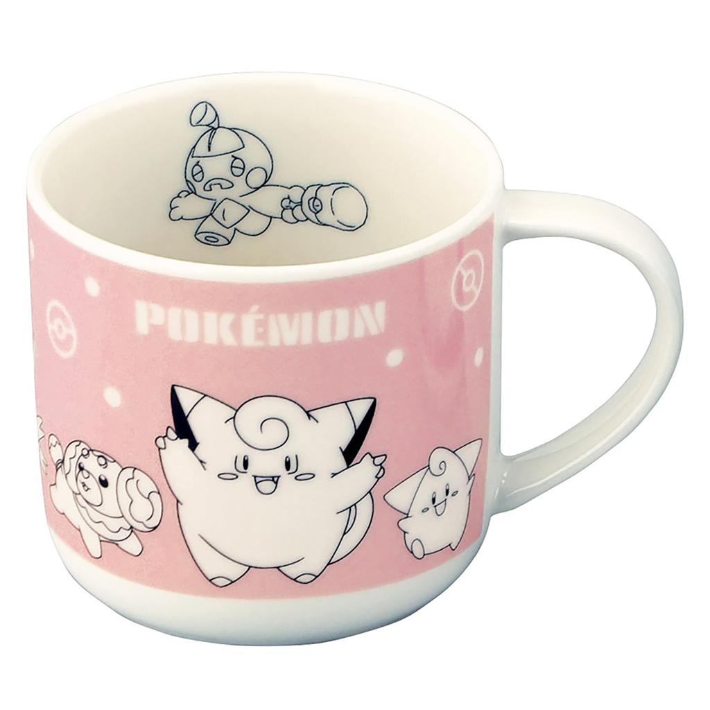 Yamaka Shoten 9 X Fairy Type Series "Pokémon" Mug, Large, Approx. 8cm, 350ml, Design, Pokémon Goods, Tableware, 3, Pink, PM271-11