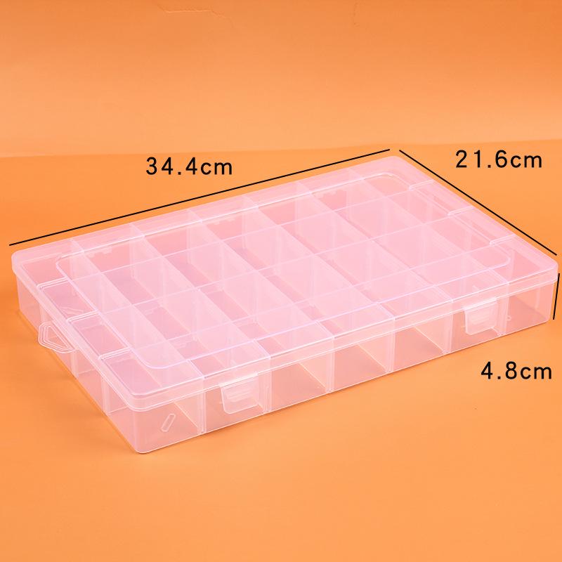 

Clear Detachable 28-Compartment Organizer Box for Jewelry and Accessories