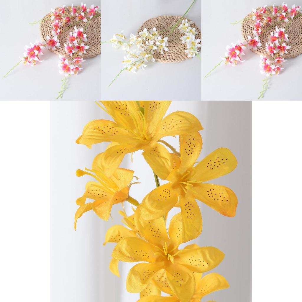 High Branch Lilies Faux Flowers For Wedding Centerpieces With Durable Silk Material And Elegant Look