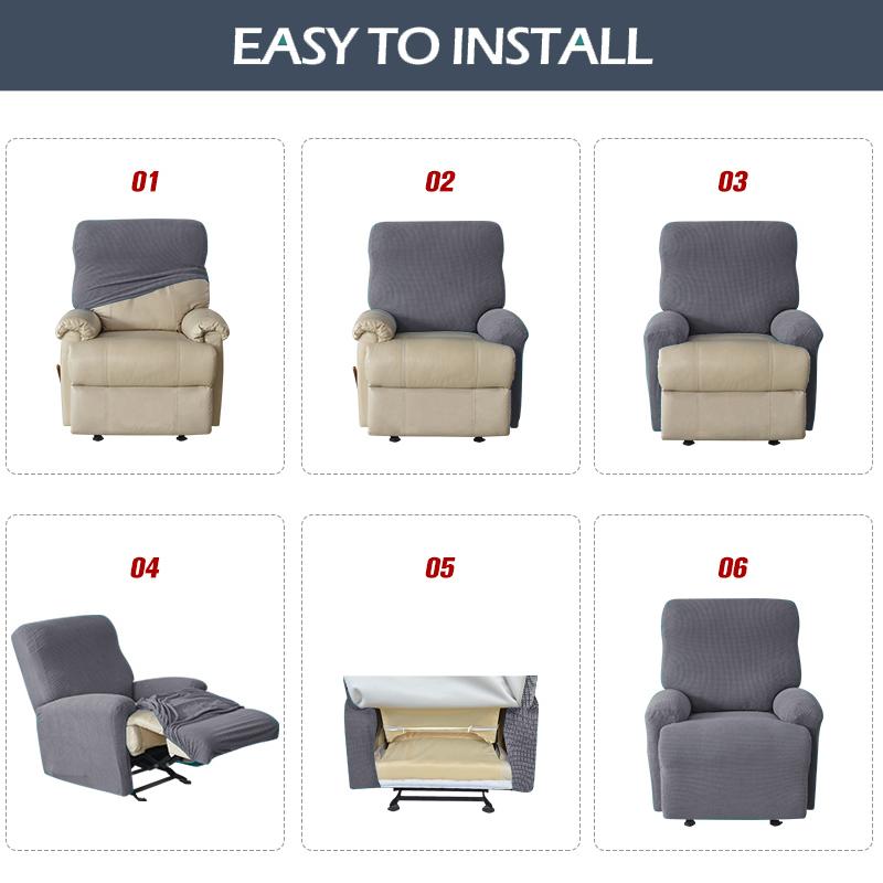 Copridivano Reclinabile Elastico Jacquard Copriseduta Protettore per Sedia Divano Lazy Boy Poltrona Relax Copridivani Elasticizzati per Soggiorno