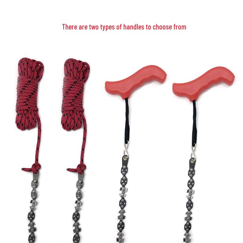 Portable Double-Sided 68 Blade Hand Saw with Whetstone and Plastic Handle Bracelet.