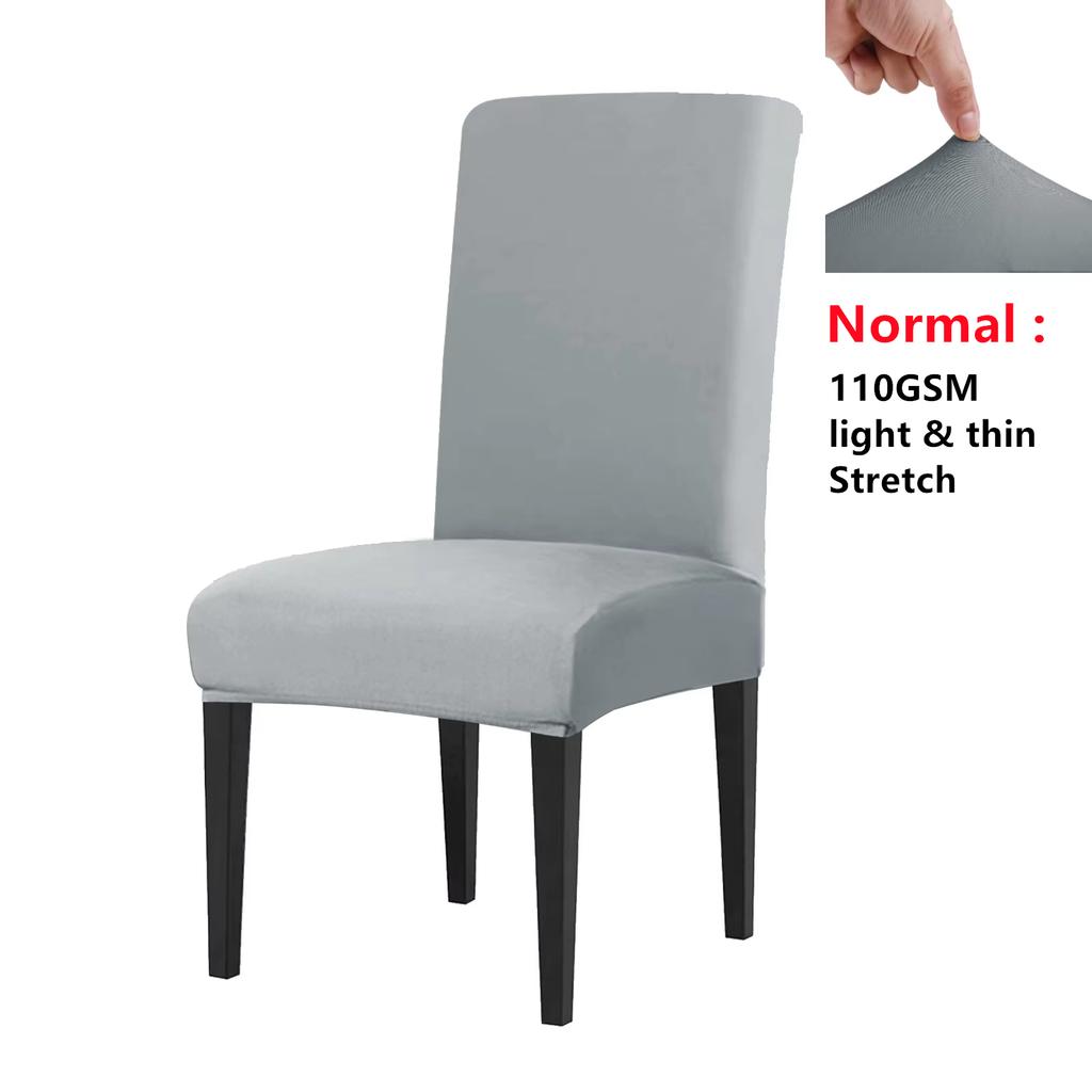 Elastic Solid Color Adjustable Chair Cover Spandex Stretch Slipcovers Chair Seat Covers Kitchen Dining Room Wedding Banquet Home