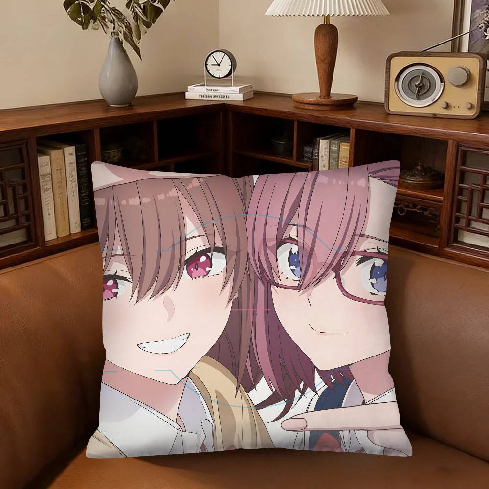 Anime Dimensional Seduction Pillow Case Fashion Square Pillowcase Bedroom Sofa Room Ins Decoration Leisure