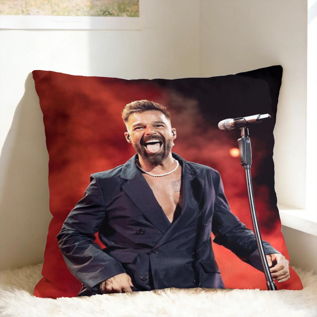 R-Ricky Martin Kissenbezug Grafischer Kissenbezug Lustiger Kissenbezug für Sofa Auto Heimdekoration