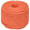 152956 vidaXL Corde de travail Orange 24 mm 100 m Polypropylène