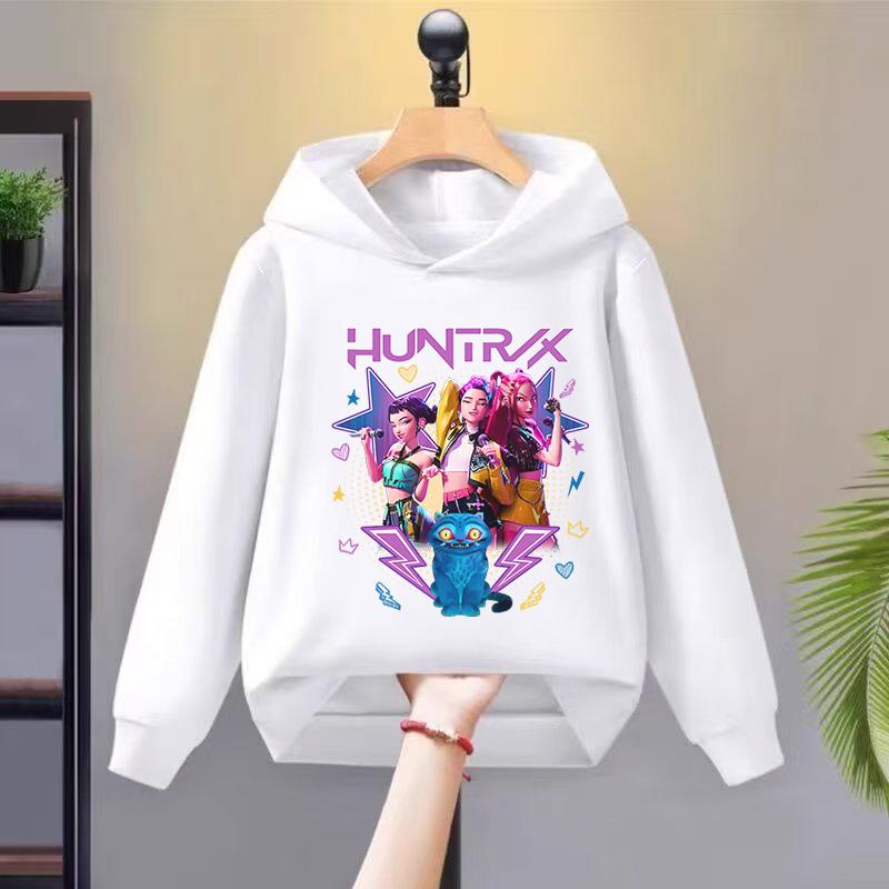 2025 Kpop Witch-hunting Team-themed Hoodie with Cute and Magical Element Prints, Soft and Skin-friendly Trendy Children's Top