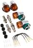 POSH FAITH Motorcycle Accessories Superbike Mini Type Turn Signals Set Chrome Lens Vehicle-specific SR400/FI('85~) SR500('85~'98) Body/Orange