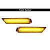 2 Pcs Car Front Signal Light Smoked LED Side Marker For 2010-15 Chevrolet Camaro