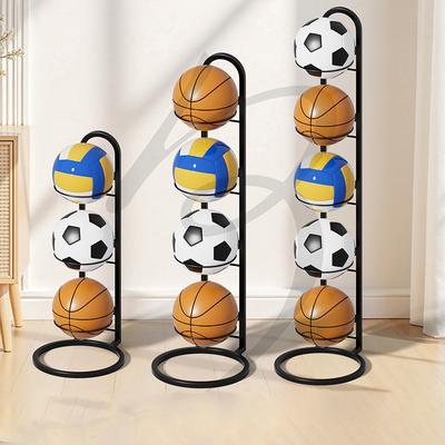 1PC Black Metal Sports Ball Organizer - for Balls, Multi-functional Storage Rack, Perfect Holiday Gift Shelves