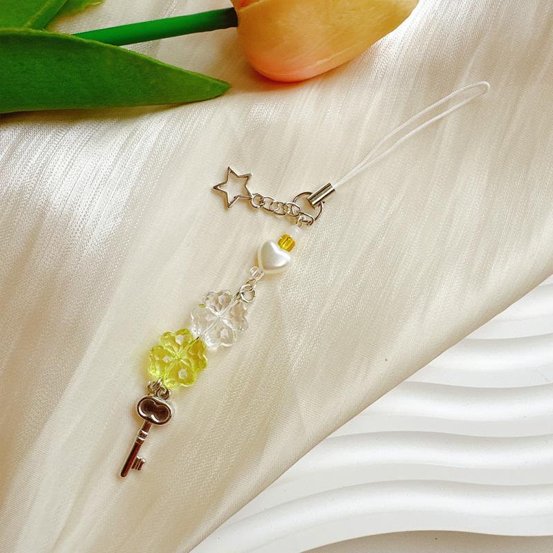 

1 шт. ремешок на запястье, милый цветок, телефонная цепочка, счастливый подвесной шнур, модный акриловый браслет, брелок