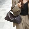Leather Single-shoulder Pillow Bag for Commuting - Soft Leather High-end Handbag for Women with A Slouching Strap Design
