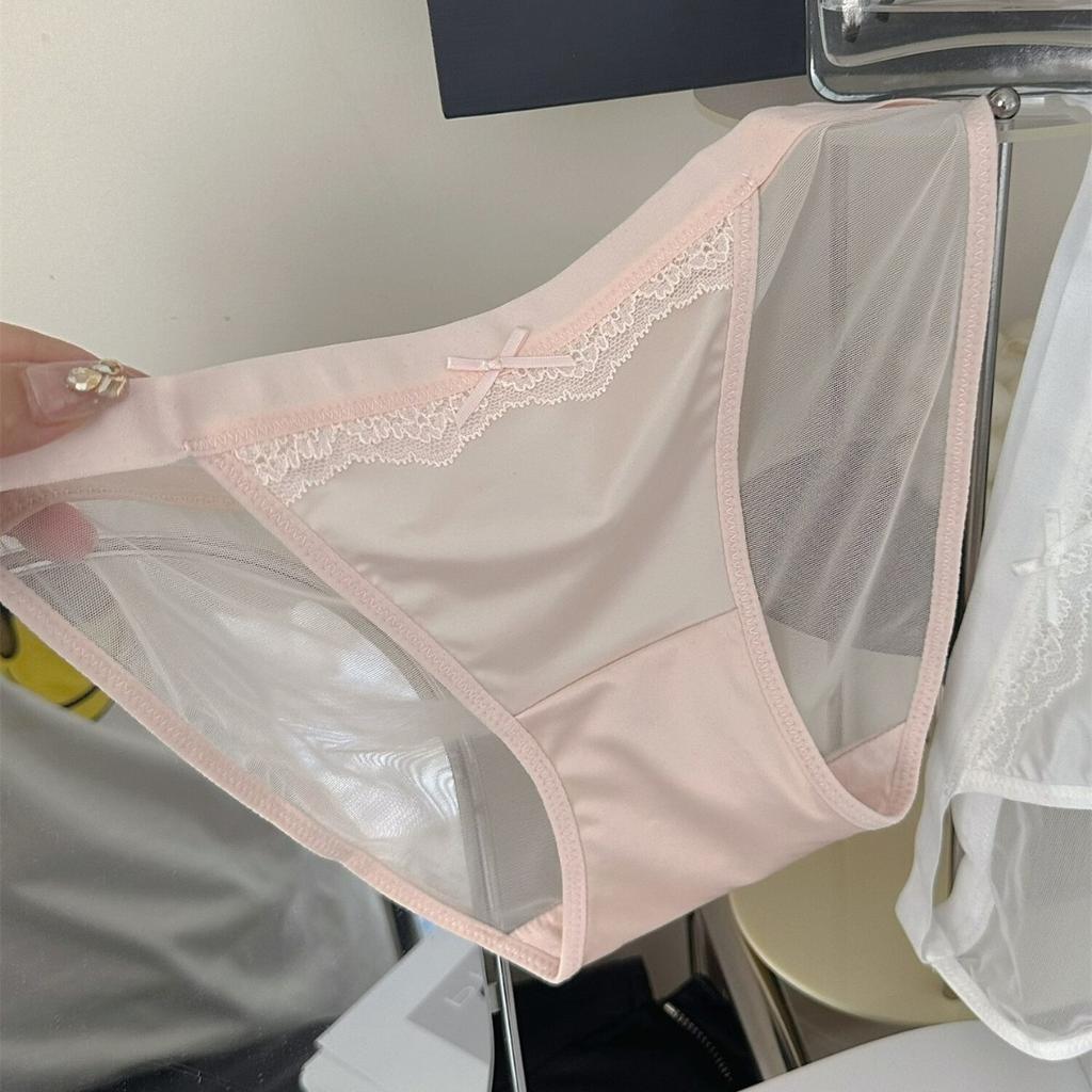 Biancheria intima da donna nuova, sexy, comoda, traspirante, in cotone, con spacco alto, in pizzo e a vita media
