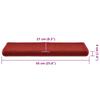 Step Mats 30 pcs. 65 x 21 x 4 cm Red Rectangular Edge