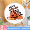 1/2/3 Pcs Halloween Hand Embroidery Counted Stamped Embroidery Kit DIY Cross Stitch Halloween Craft Needlework for Home Decor