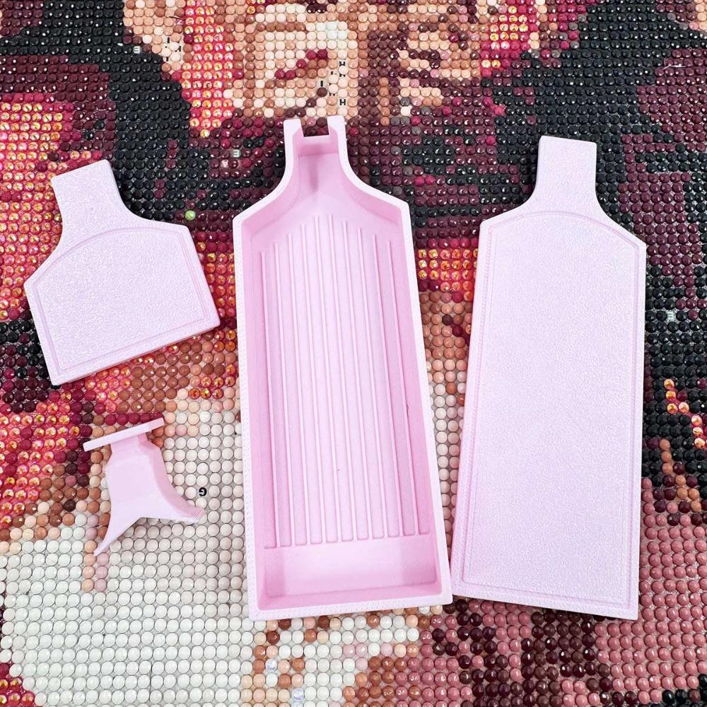 DIY Basteln 2in1 Große Diamantmalerei Schale Stickerei Große Kapazität Perlen Sortier Aufbewahrungsschale Mit Deckel Bunt