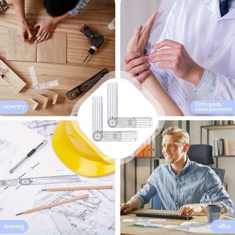 1pc/2pcs/3pcs Joint Angle Measuring Ruler Measuring Tool Ulna Multifunctional PVC Angle Ruler, Suitable for Artists, Designers, and Students