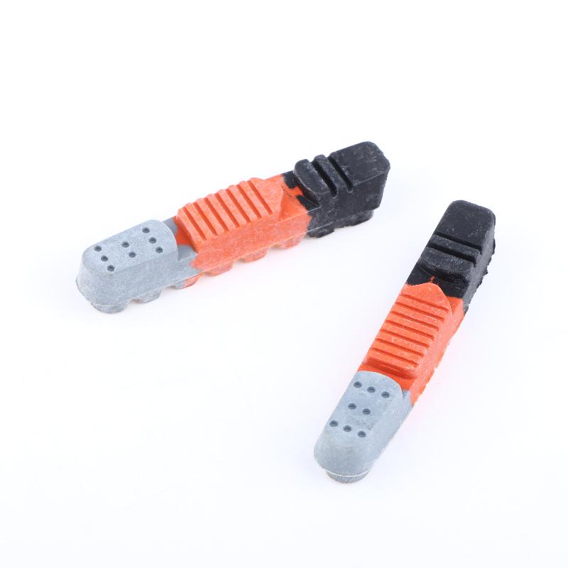 

1Pair Bike Brake Pads Rim Drawer-Type 3-Color Brake Pad Rubber Replacement Road Bike Braking C-Brake With Mud Trough Silent 1