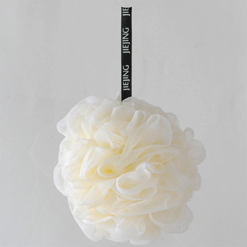 

Мягкая сетка, губка для ванны, нейлоновая щетка для чистки, пуховка для душа, средство для очистки тела, отшелушивающие скрубберы, шарик для ванны, принадлежности для ванной комнаты 1Pc белый