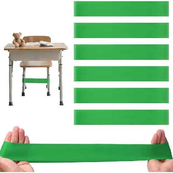 6 PCS Chair Bands With Fidgety Feet Colorful Chair Fidget Bands Desks Stretch Foot Band for ADHD Sensory Flexible Band Classroom Home Chair Fidget