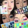16 Eye Shadow Makeup Palette Black Pink Grey Blue Green Pearlescent Diamonds Glitter Eyeshadow Pro Eye Cosmetics Makeup