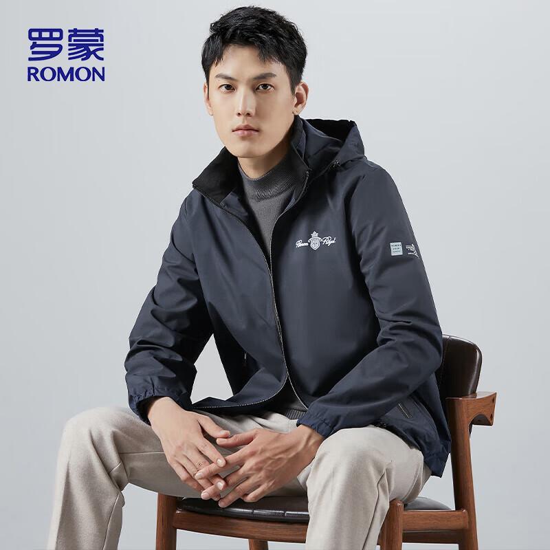 

Romon Men s Hooded Business Casual Jacket M