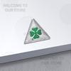 Car Decor Aluminium Lucky Four Leaves Clover Emblem 3D Sticker For Alfa Romeo MITO Giulia GT Brera Steering Wheel Badge Decals Zl2
