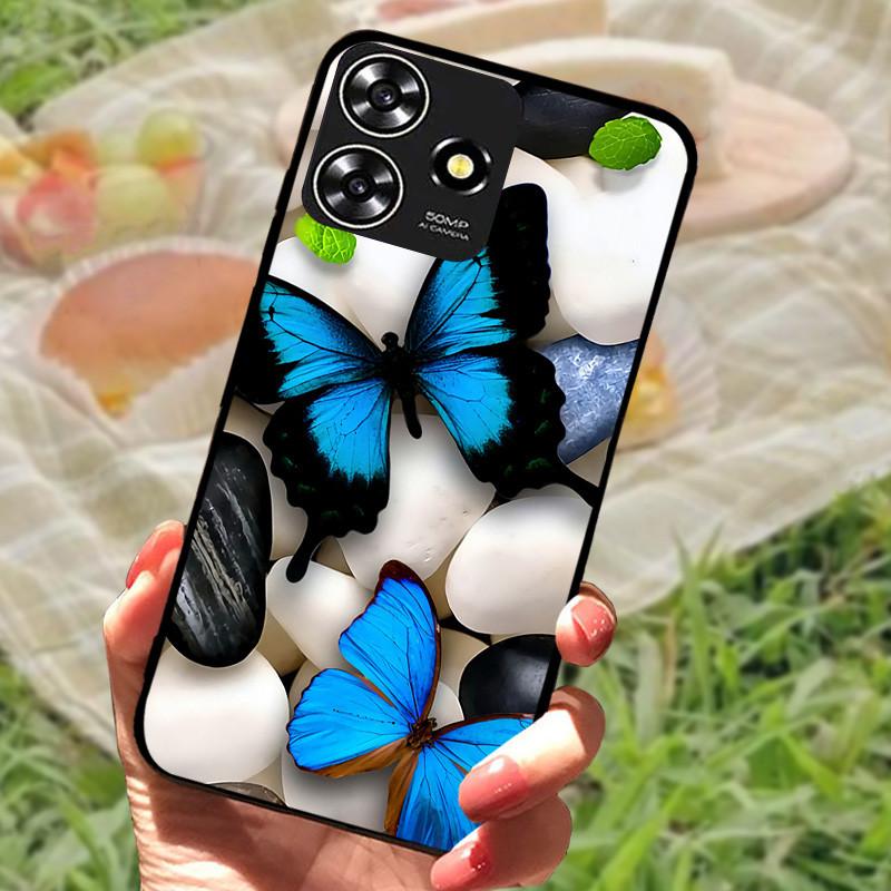 Für ZTE Blade V50 Smart Case Hülle Silikon Weich Marmor Schwarz Bumper Funda Coque für ZTE V50 Design 4G Schutz V50Smart