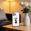 Cute M-Monchhichis Phone Case For iPhone17,16,15,14,13,12 Plus,Max Soft Silicone Black Cover