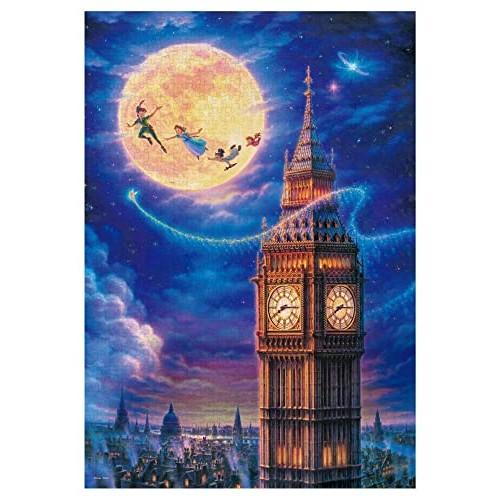 Tenyo [Made in Japan] 1000 Piece Glowing Piece Jigsaw Puzzle Disney Peter Pan Moonlight Fly (51x73.5cm) D-1000-094 Comes with glue and spatula