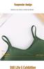 Wire-Free Pure Cotton Camisole with Chest Pad: Beautiful Back, Shockproof Fitness Yoga Bra