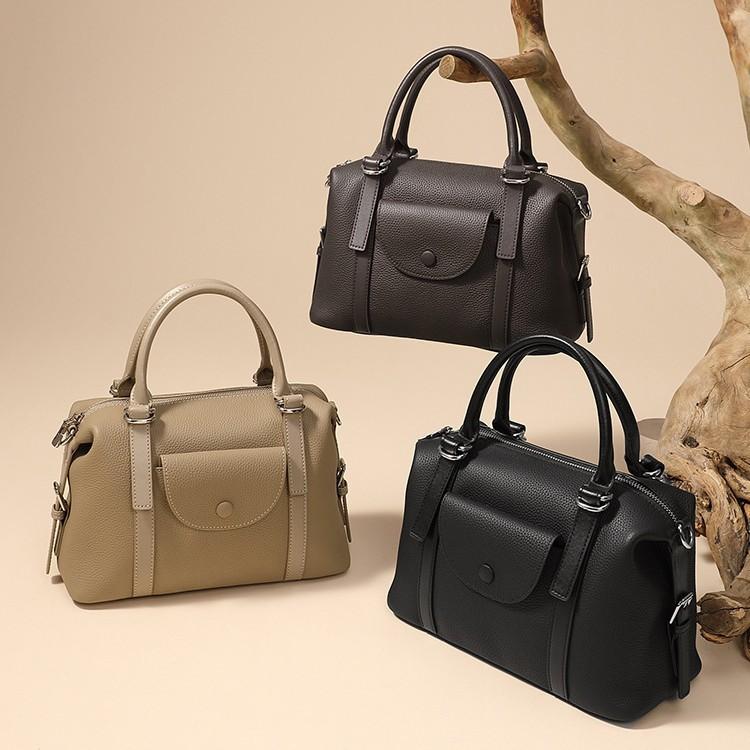 Handbag Leather Women'S Bag Leather Handbag Versatile Fashion Shoulder Bag Crossbody Bag Commuter Bag
