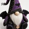 Fabric Sewing Kit Halloween Gnome Patchwork Kit, Witch Pumpkin Doll DIY with Pre-Cut Handmade Holiday Buttons Needle Thread, Cute Craft for