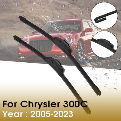 BROSHOO Car Wiper Blade Natural Rubber 2005- For Chrysler 300C Sedan Wagon Front Windshield Windscreen Cars Accessories