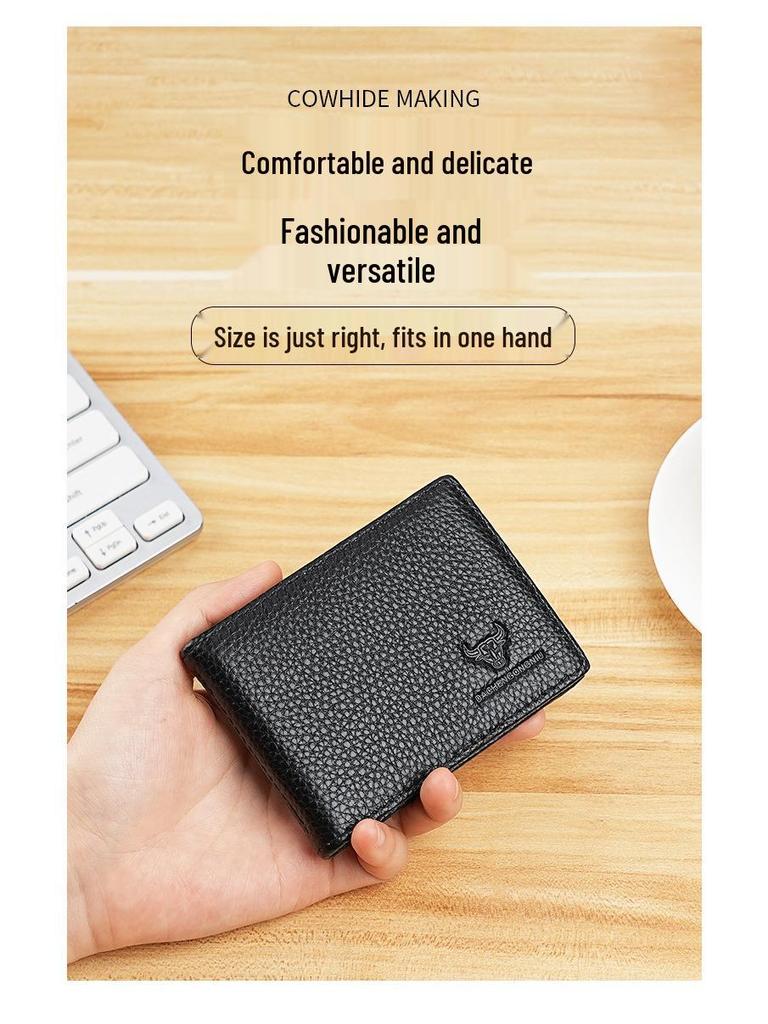 Genuine Leather Driver's License & Vehicle Registration Holder, Top Layer Cowhide, Multifunctional Card Wallet for Men & Women