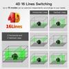 12/16 Lines Laser Level 4D Green Light Self-Leveling 360 Horizontal&Vertical Hanging Wall For Floor Wall Powerful Laser level 6000mAh