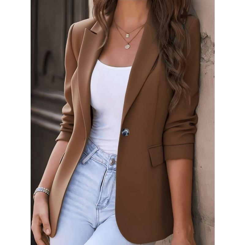 Damen Slim Fit Professionelles Temperament Pendler Design Kleiner Blazer Oberbekleidung