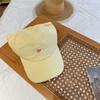 Love embroidery half-empty top baseball cap female summer student college wind can tie ponytail cap versatile sun hat