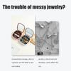 Podróżne Pudełko na Biżuterię Przenośny Mały Organizer na Biżuterię z Lustrem Mini Etui do Przechowywania Biżuterii na Pierścionki Kolczyki